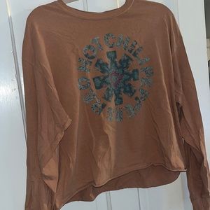 Red Hot Chili Pepper Cropped Long Sleeve Tee